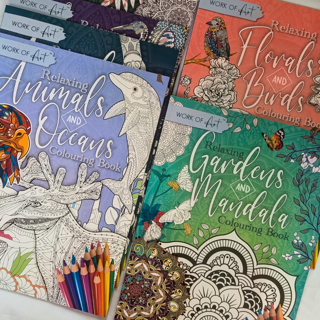 Work of Art Therapy Colouring Books Pk6