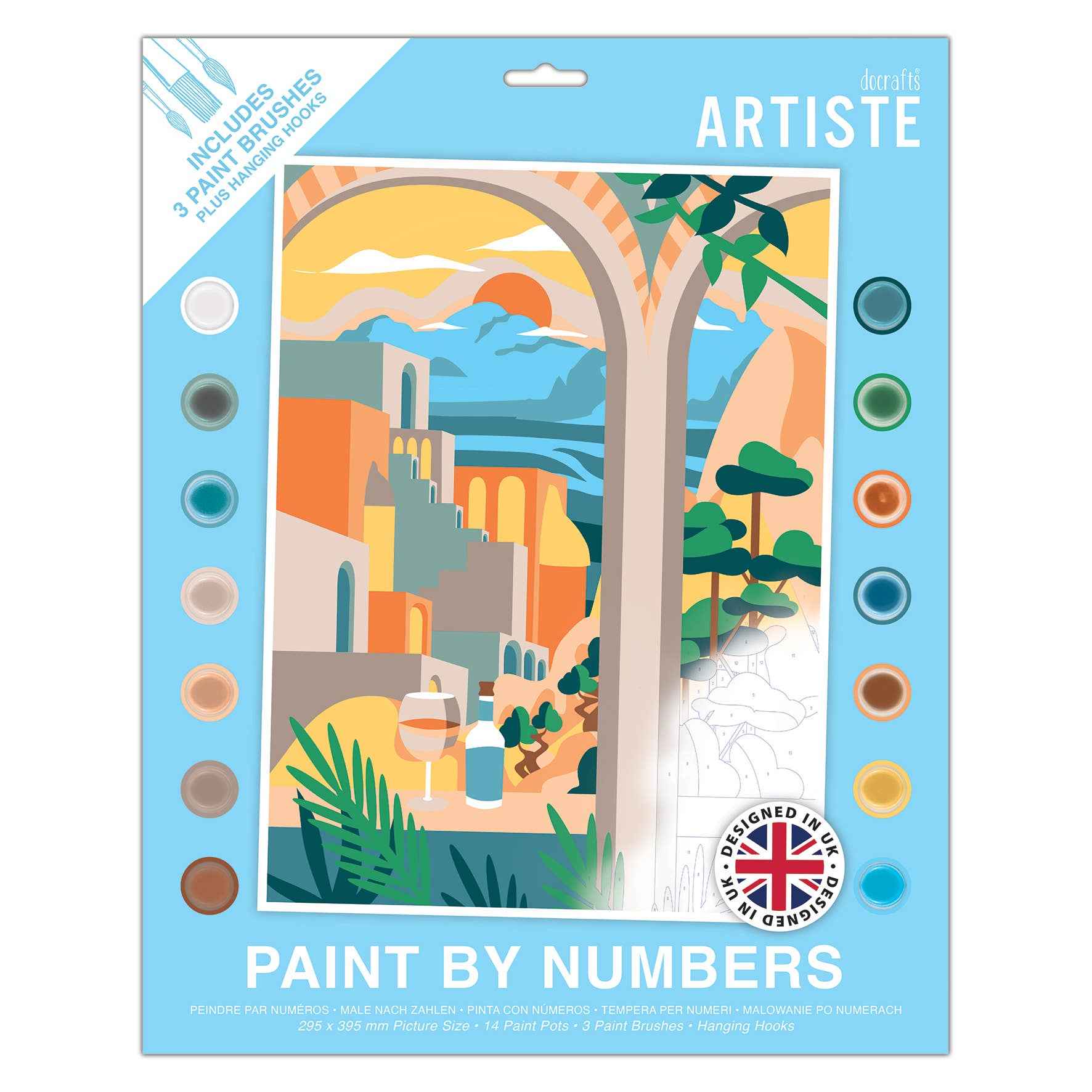 Artiste Large Paint By Numbers, Aegean Sunset, 395x295mm