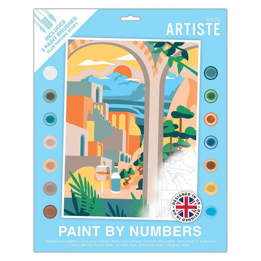 Artiste Large Paint By Numbers, Aegean Sunset, 395x295mm