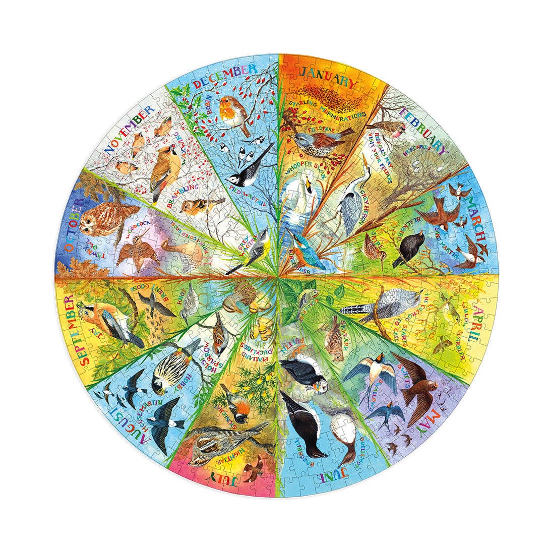 RSPB Birds of the Year 500 Piece Circular Jigsaw Puzzle