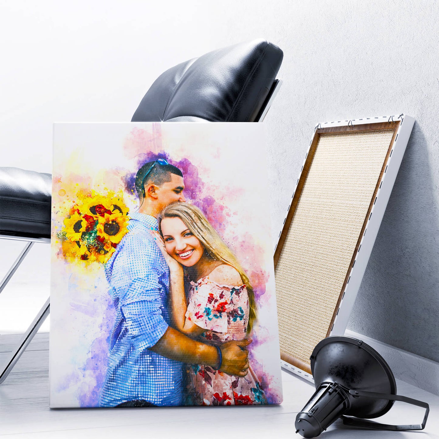 Personalised Watercolour Canvas Portrait