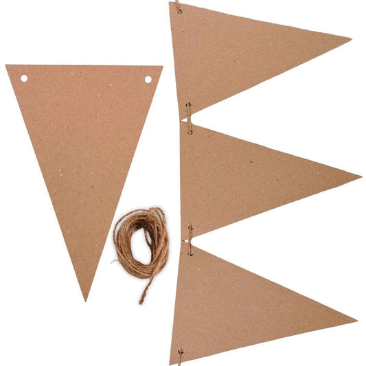 Make Your Own Bunting 25 Recycled Kraft Card Bunting Flags With Jute String