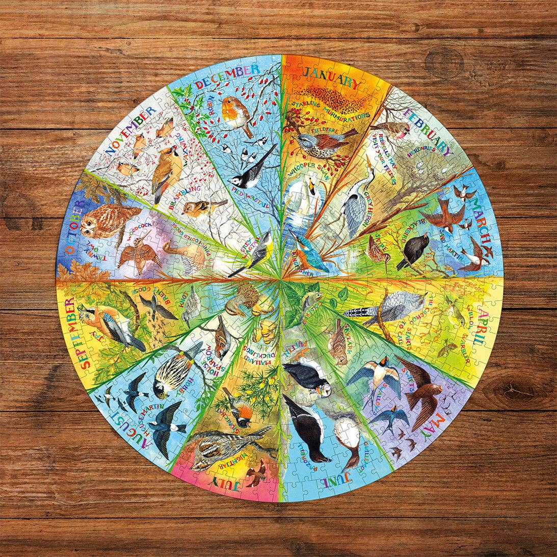 RSPB Birds of the Year 500 Piece Circular Jigsaw Puzzle