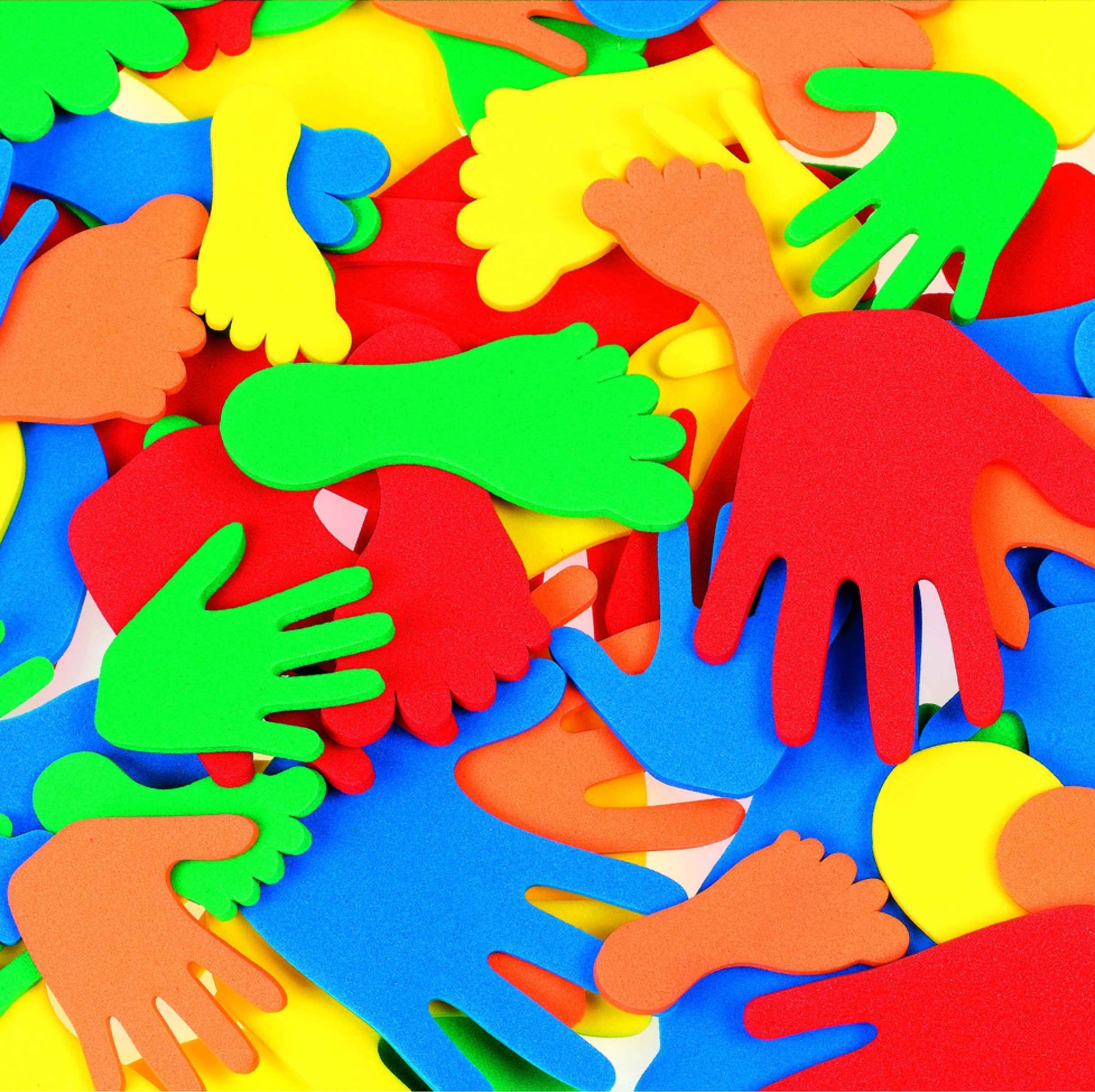 Bright Hand & Feet Foam Shapes