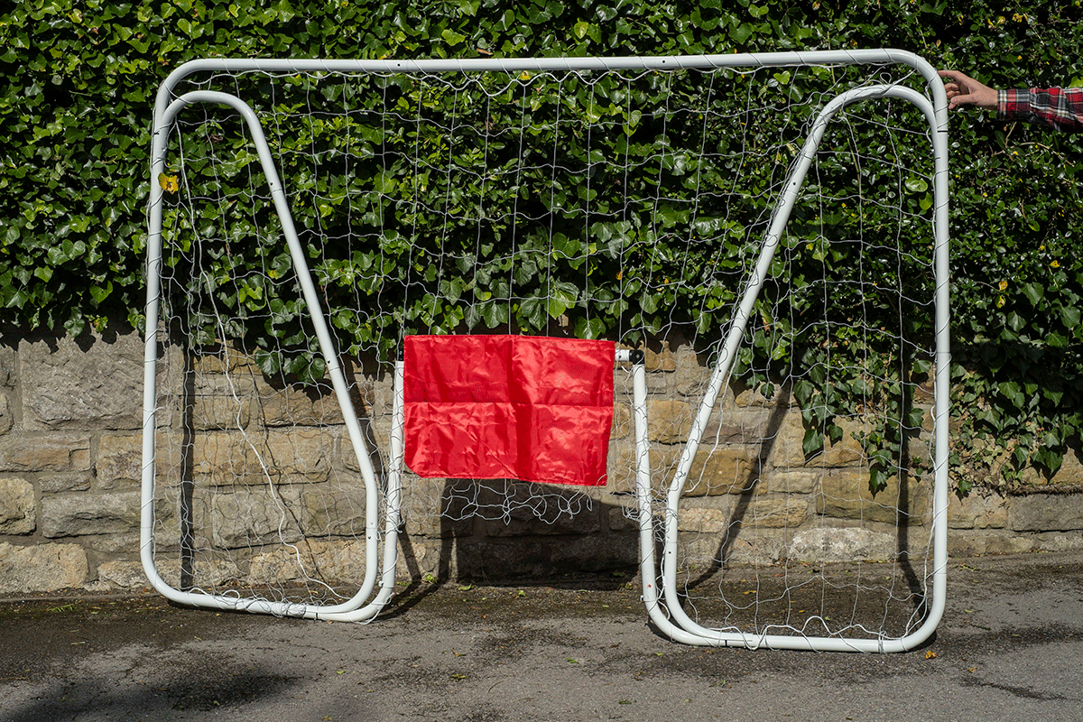 Traditional Garden Games Foldable Football Goal with Target Sheet – Garden Football Fun