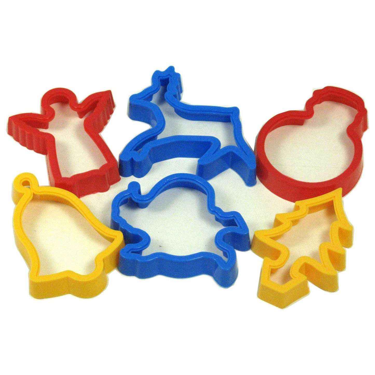 Plastic Christmas Festive Dough Cutters Pack of 6