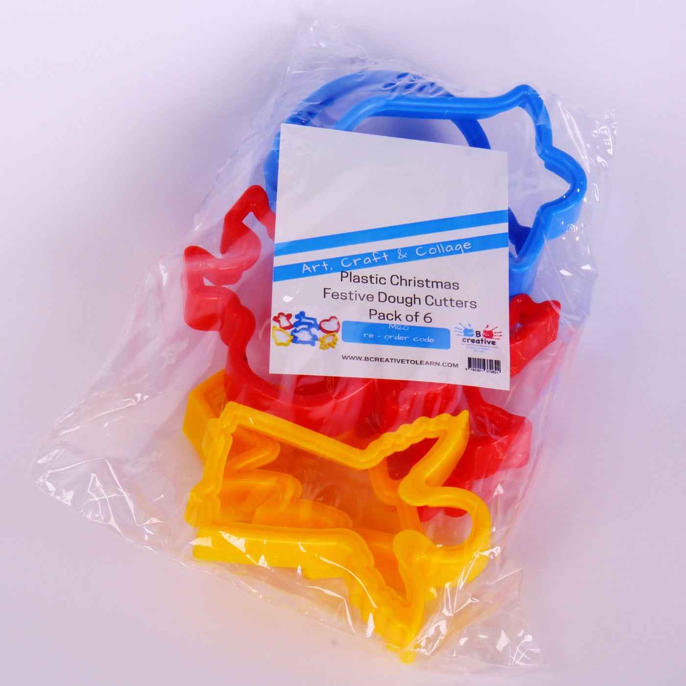 Plastic Christmas Festive Dough Cutters Pack of 6