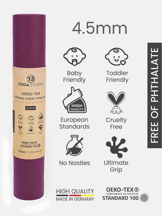 Yoga Studio Oeko-Tex Sticky Yoga Mat 4.5mm