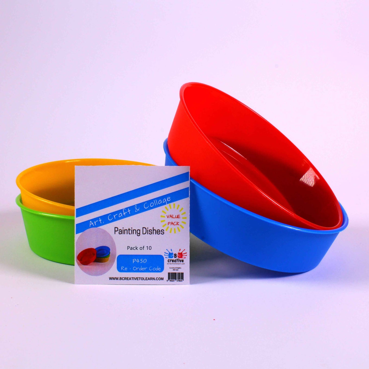 Bright Colour Plastic Painting Bowls