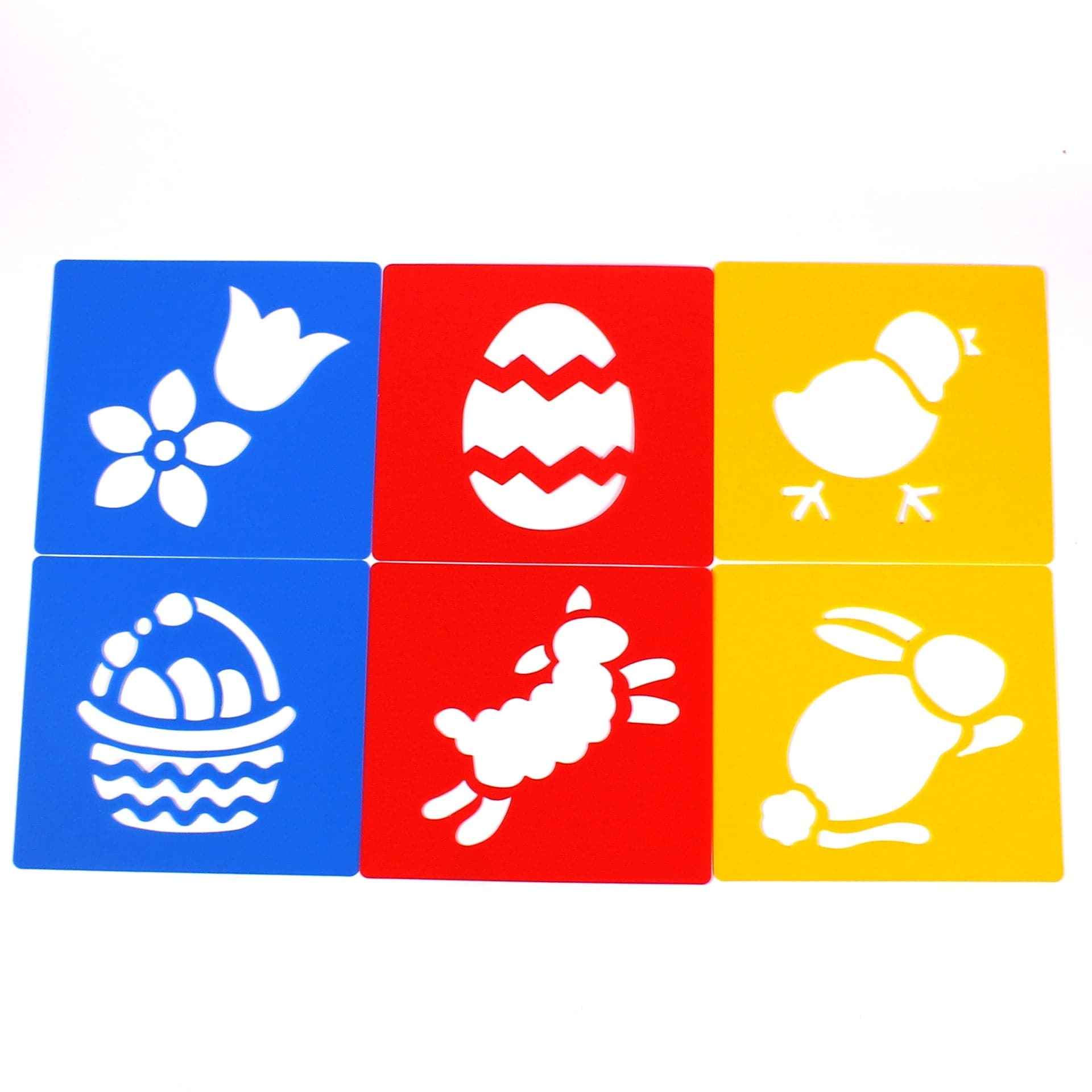 Reusable Large Easter Art Stencils 6 Pieces Stencil Sets for Kids