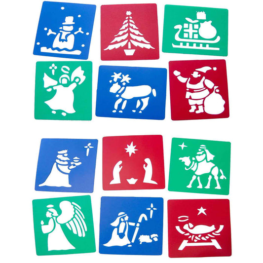 Christmas & Nativity Stencils Set of 12