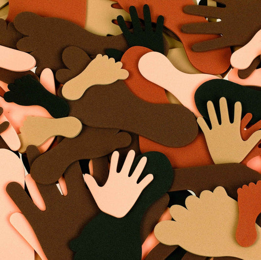 Skintone Hand & Feet Foam Shapes