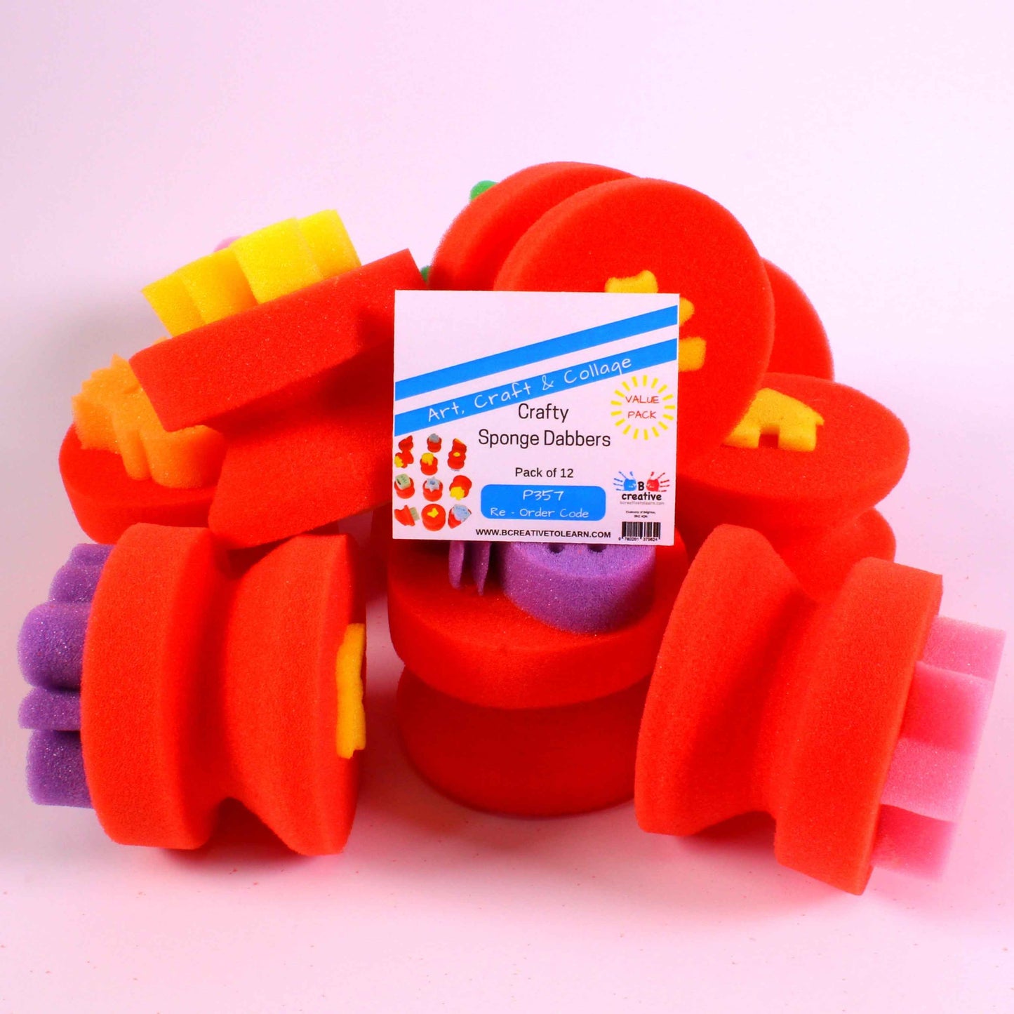 Assorted Shape Sponge Dabbers Pack of 12