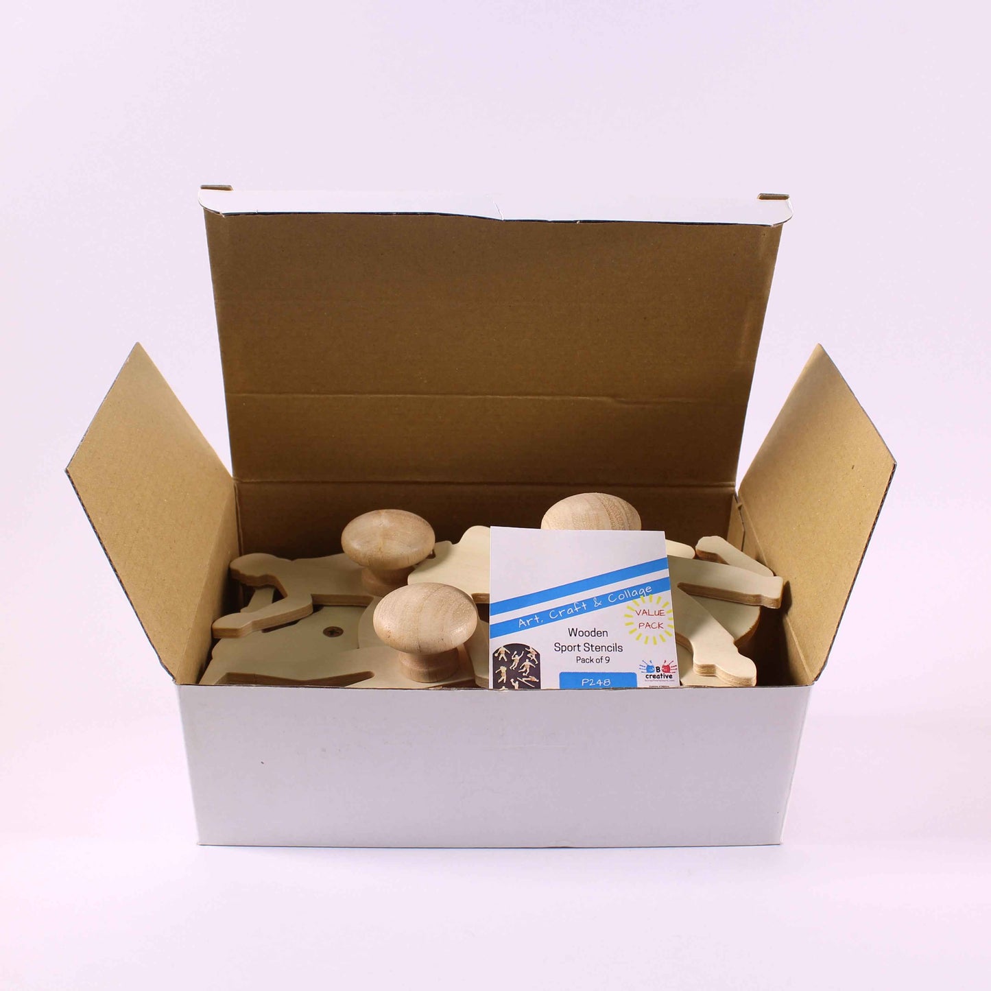 Wooden Sport Stencils Pack of 9